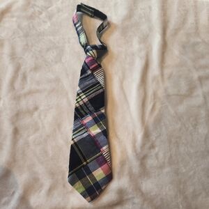 Gymboree Dressed Up Plaid Velcro Tie